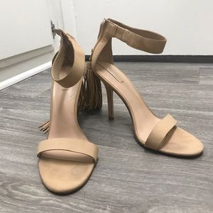 Nude Heels with Fringe